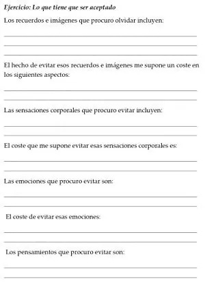 ejercicio Lo que tiene que ser aceptado