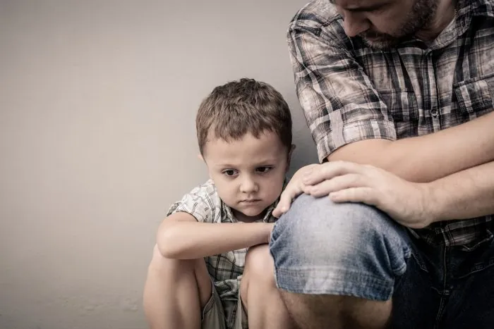 niños y padres ansiosos