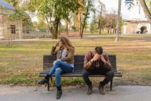 pareja peleada
