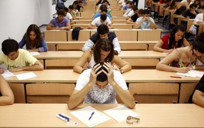 estudiante estresado