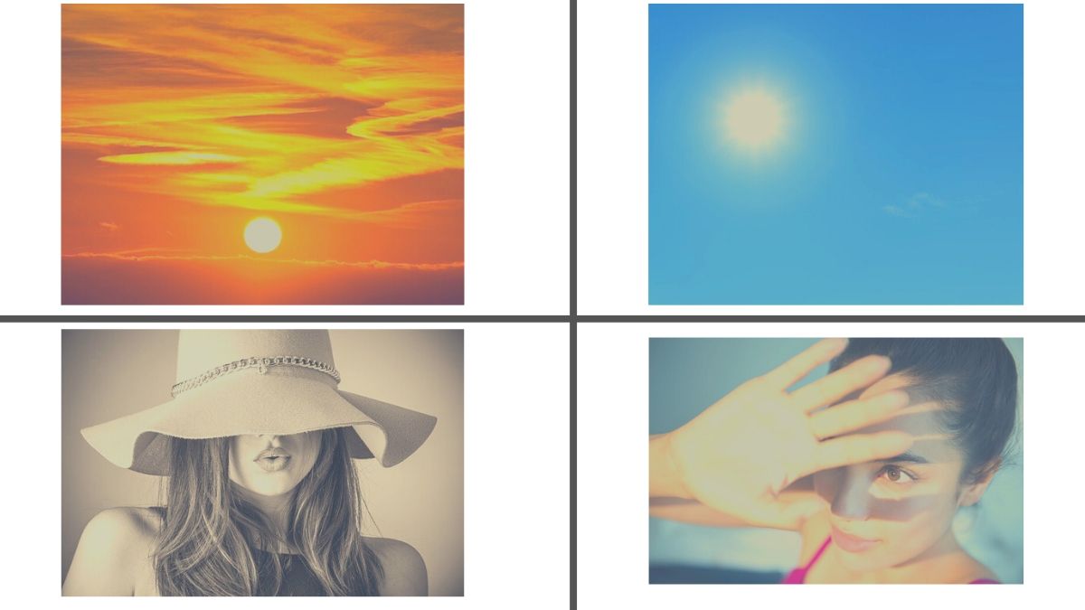 2 mujeres con miedo al sol